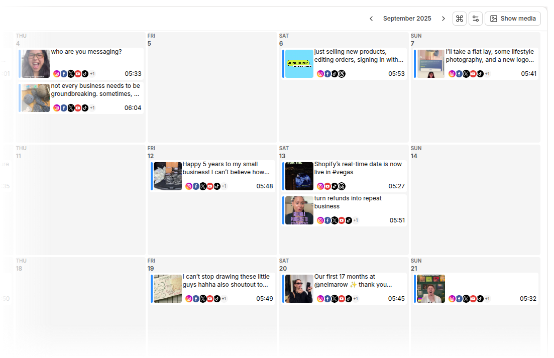 Collaborative Content Planning screenshot from Yozzly dashboard