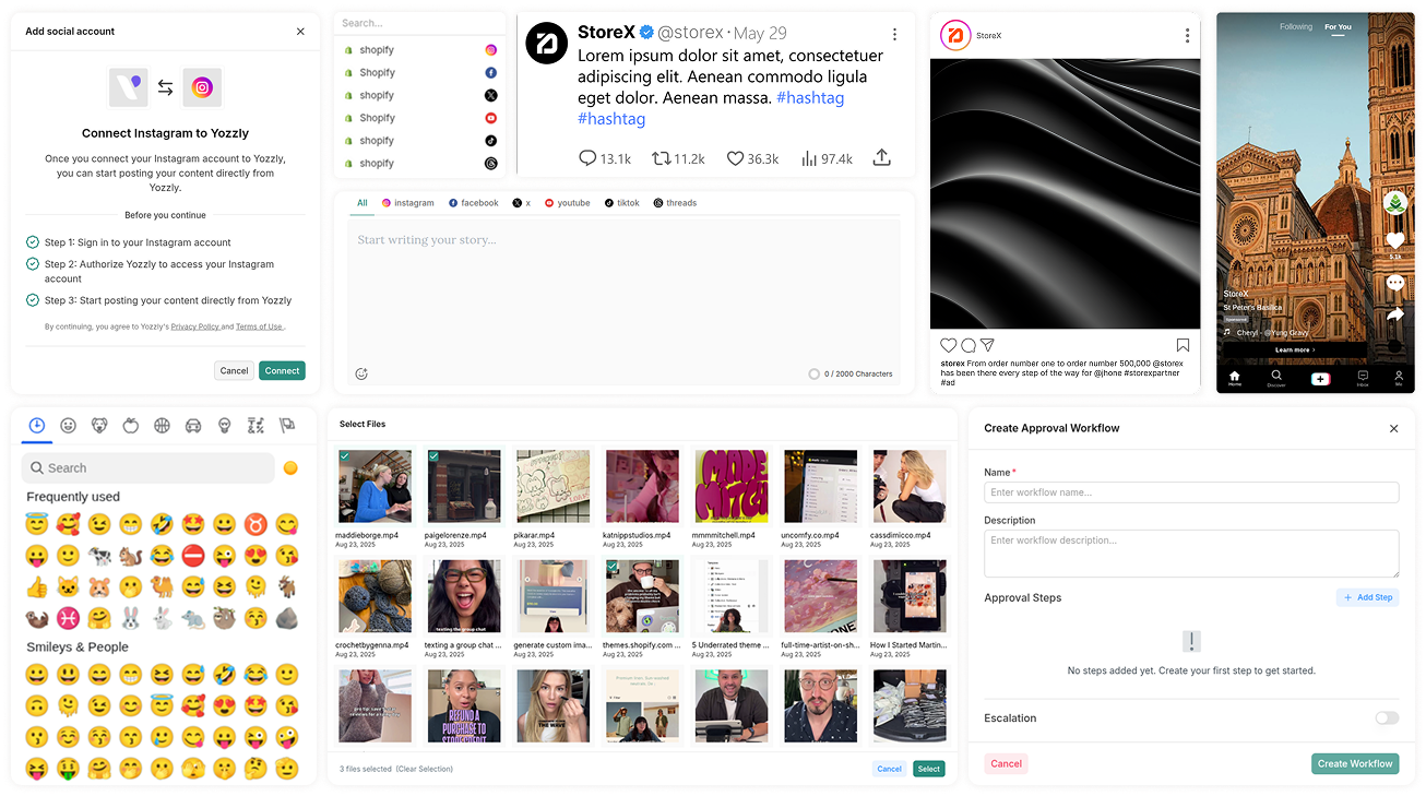 Flexible Composer screenshot from Yozzly dashboard